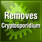 Removes Cryptosporidium