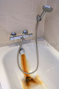 well filter system reduces reddish brown staining as a result of ferrous (dissolved) iron