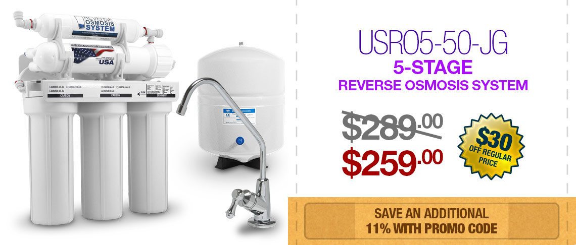 Sale on H2O USRO5-50-JG, 5 Stage Reverse Osmosis System