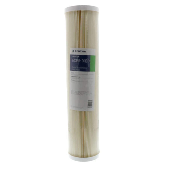 Pentek ECP5-20BB 20" Big Blue, 5 Micron Pleated Polyester Cellulose Cartridge