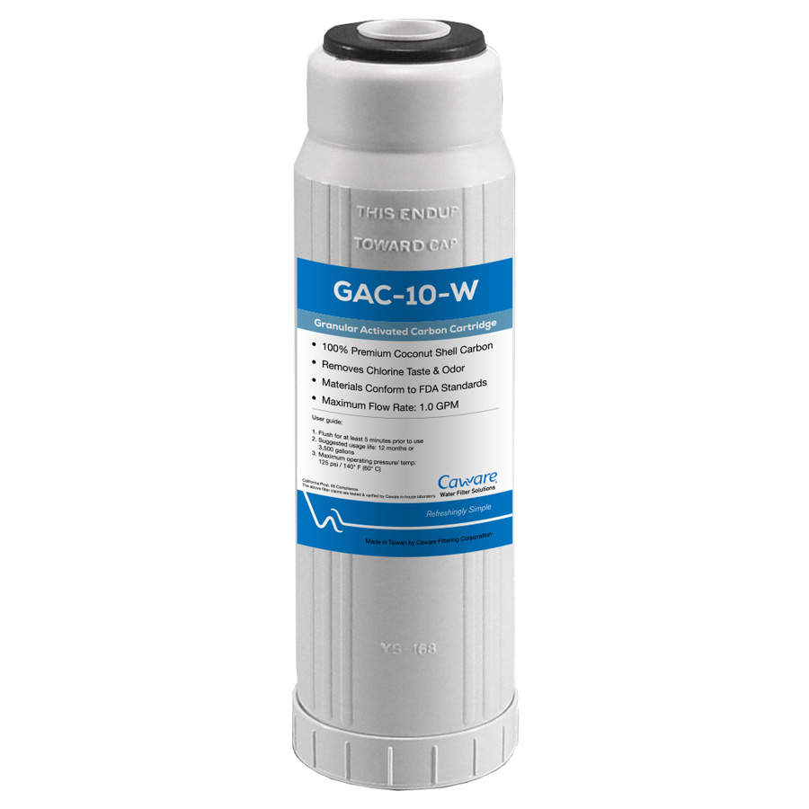 10" x 2-1/2" Granular Activated Carbon (GAC) Water Filter
