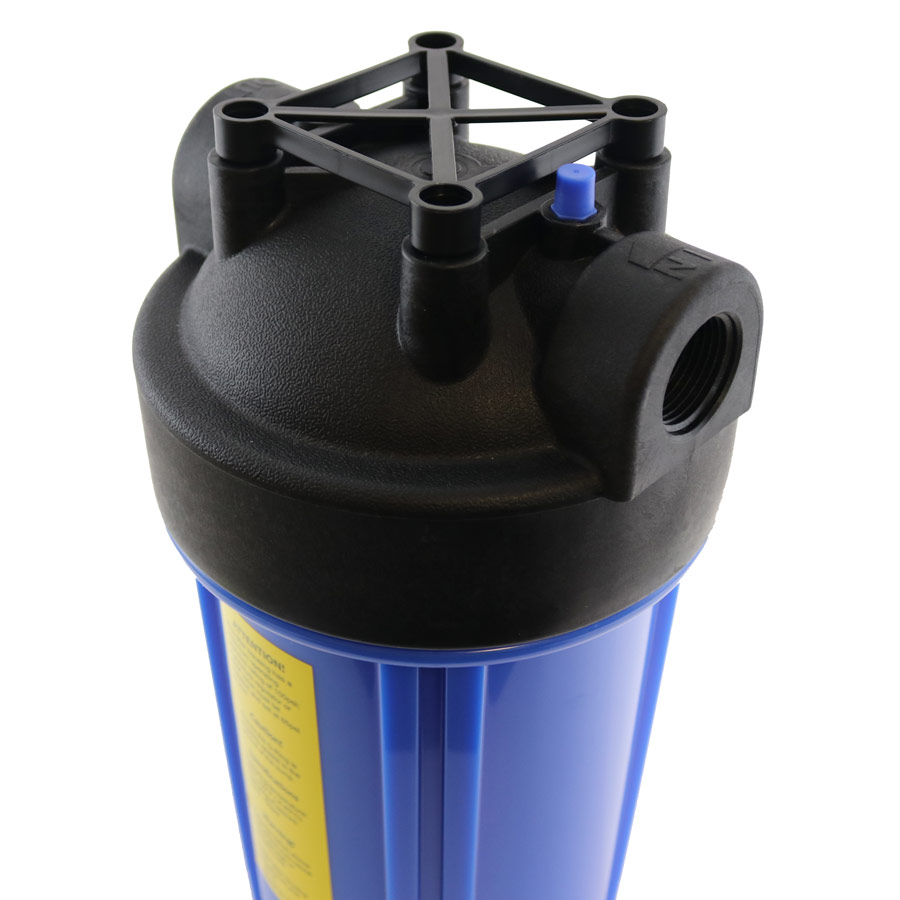 10" Blue Water Filter Housing w/ 3/4" Ports & Pressure Release (Accepts 10" x 4.5" Cartridges) by Global Solutions - Image 4