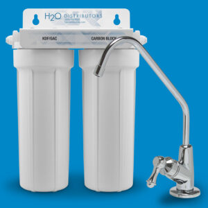 H2O-RUS-200 Under-sink Water Filter w/ Pentek LR-FB10 Cartridge, Twin Housing