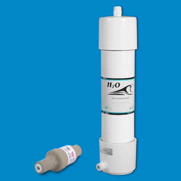 H2O International 5-stage inline under-sink water filter w/ pressure-reducing valve