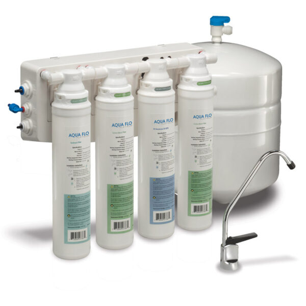 50 GPD Reverse Osmosis Home System, Aqua Flo Quick-Change, Hydrotech QCRO4V-50