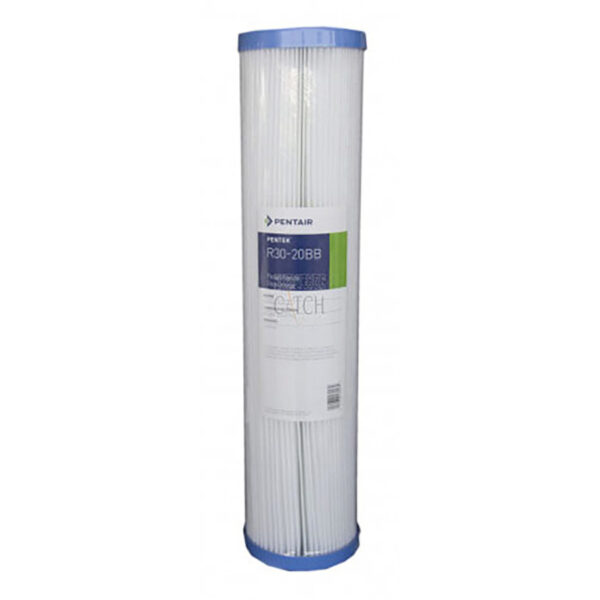 Pentek R30-20BB 20" Big Blue, 30 Micron Pleated Polyester Cellulose Cartridge