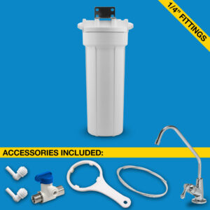 H2O UCF-01-JG, a single stage under-sink filter system with the faucet (cartridge sold separately)