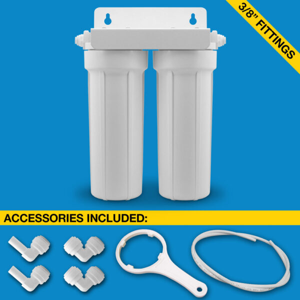 Dual Stage Inline Under-sink Filter System (H2O UCF-02-38-JG)