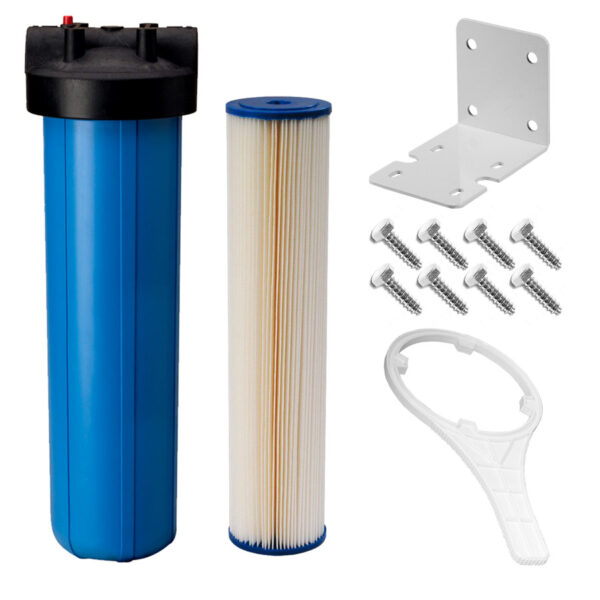 Ultraviolet Sterilizer Sediment Filter Kit (20" x 4-1/2" Blue 5 Micron for 3/4" Ports)